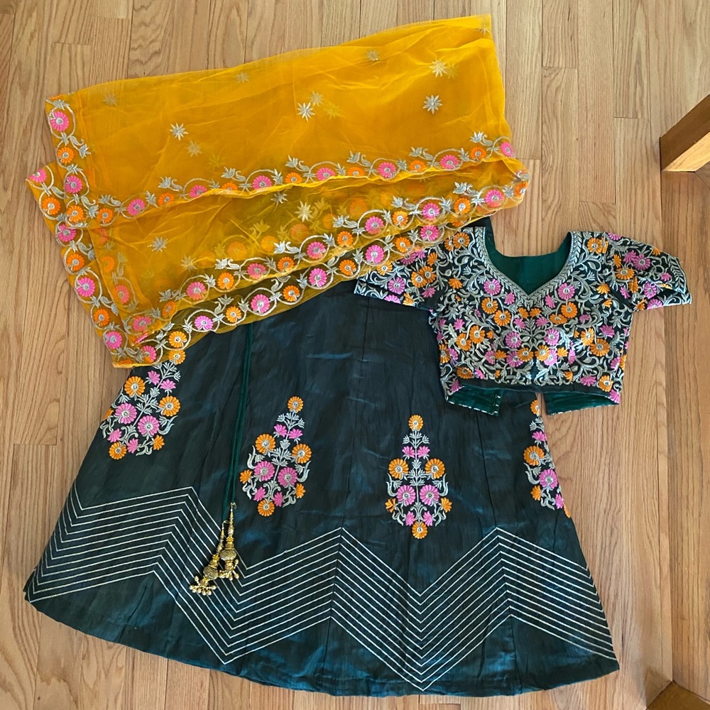 Lengha Choli Indian Festive Green